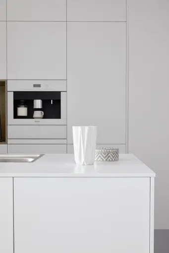 Inselküche 53.190 CO 13 519, Kristallweiß matt Antifingerprint