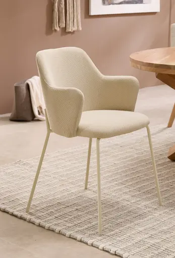 Armlehnstuhl - Stoff, Beige