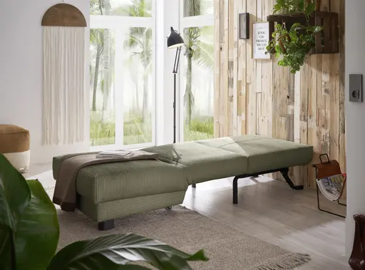  Faltsessel Easy Optik A - ohne Armlehnen inkl. Schlaffunktion, Cord, Dunkelgrün