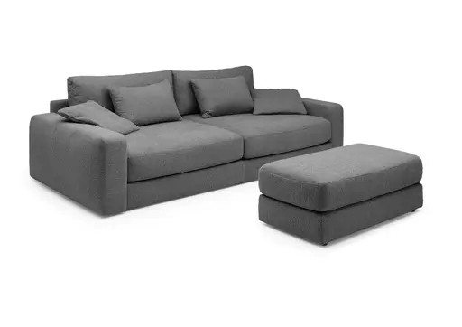 Big Sofa JOVIN - Stoff, Grau