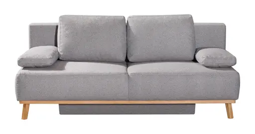 Querschläfer - Schlaffunktion mit Bettkasten, Stoff, Eisblau