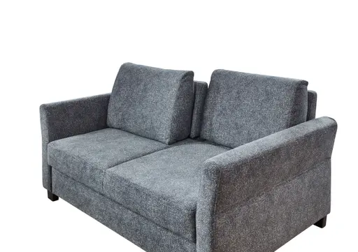 Relax-Sofa - Sitztiefe verstellbar/Schlaffunktion, Stoff, Grau