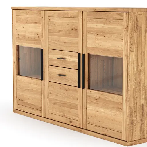 Highboard Faro 6.0 - Wildeiche massiv, natur, geölt