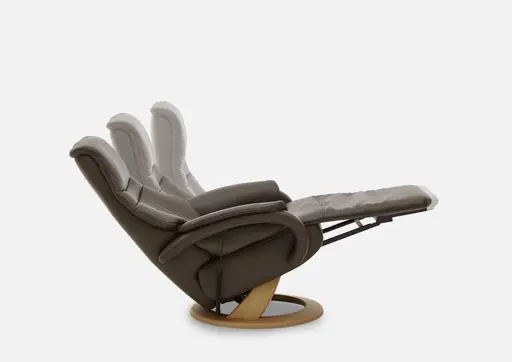 Sessel - Relaxfunktion, Leder, Braun