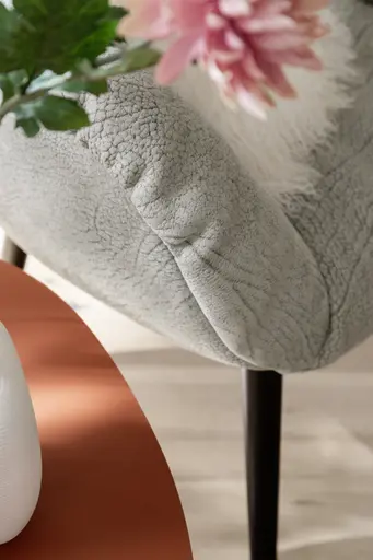 Sessel Sevano - Leder, Offwhite