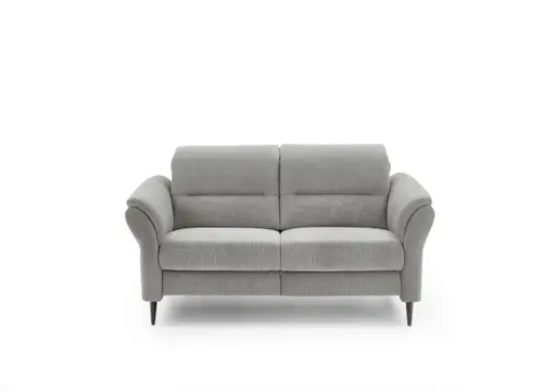 Sofa - 2-Sitzer, Kopfteil verstellbar, Stoff, Grau