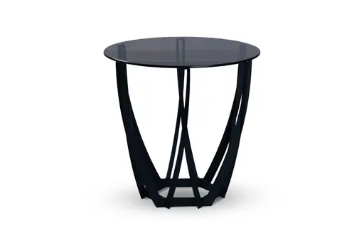 Beistelltisch - Ø/H ca. 50x50 cm, Grau, Schwarz