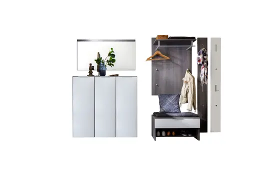 Garderobe - Glas, Weiß