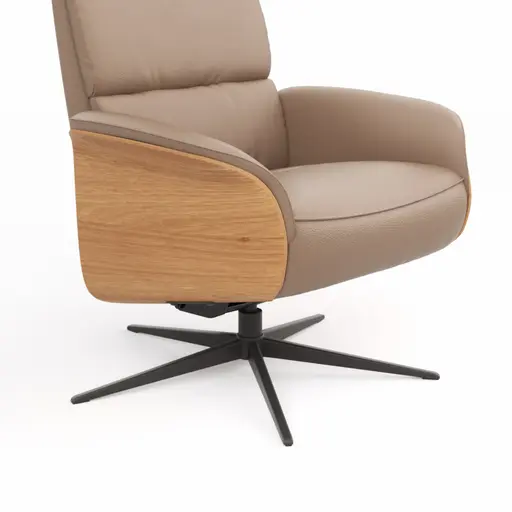 Relaxsessel Amila - Größe M, inkl. Relaxfunktion und Kopfteilverstellung, Leder, Rauchbraun