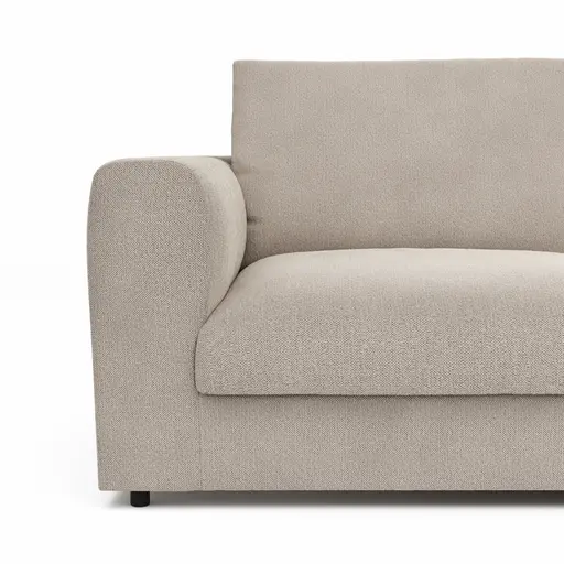 Sofa Stormy - 3-Sitzer, Stoff, Creme
