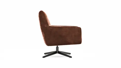 Drehsessel Matina - Größe L, Velour, Kupfer