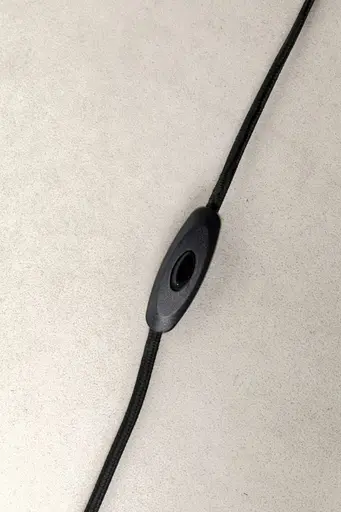 Bodenleuchte- DH ca. 28x24 cm, Stahl vernickelt, Schwarz, Gold