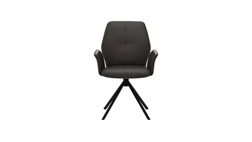 Armlehnstuhl Dinner - drehbar, Stoff, Graphit