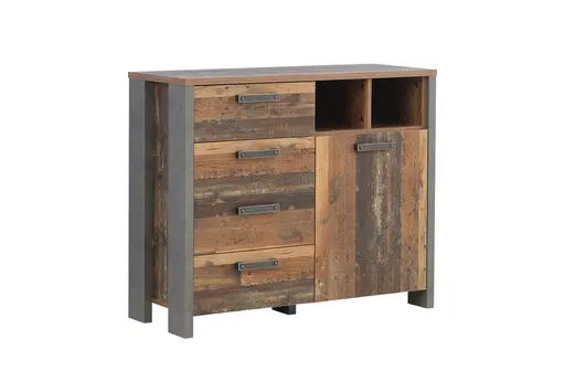 Kommode FEA - Old-Wood Vintage Dekor, Betonoptik