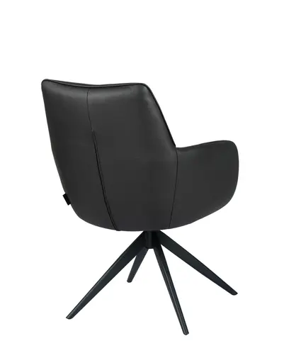 Armlehnstuhl MANON - drehbar, Stoff, Schwarz
