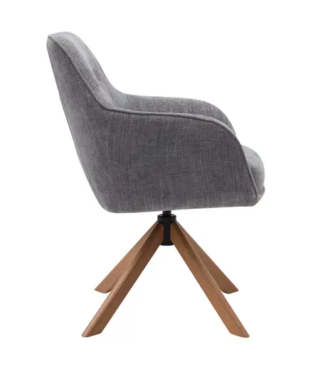 Armlehnstuhl - drehbar, Stoff, Graphit