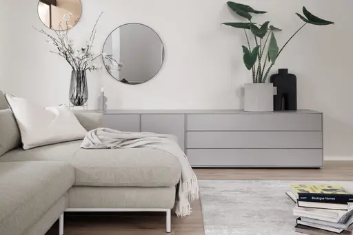 Lowboard  Casello - BHT ca. 270x56x47 cm, Lack Matt, Olivgrün