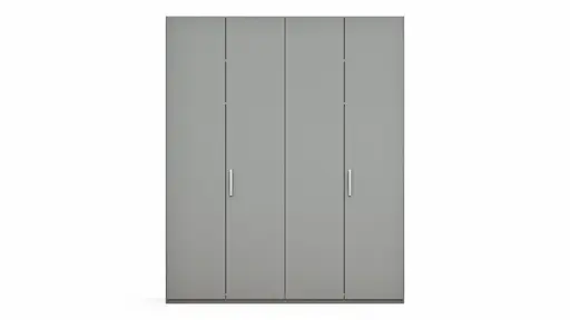 Drehtürenschrank Viana - B. ca. 200 cm, Lack, Steingrau