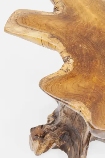 Beistelltisch- D ca. 40 cm,  Teak, Massivholz, Lackiert