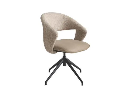 Armlehnstuhl - drehbar, Sitzhöhe/Sitztiefe verstellbar, Stoff, Mehrfarbig