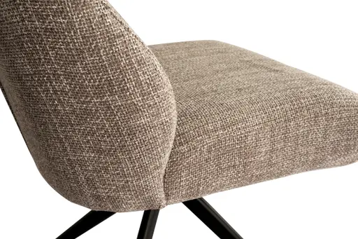 Stuhl MILILANI - drehbar, Stoff, Taupe