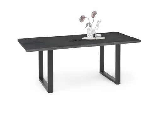 Esstisch - LB ca. 180x90 cm, Schwarzstahl, Schwarz