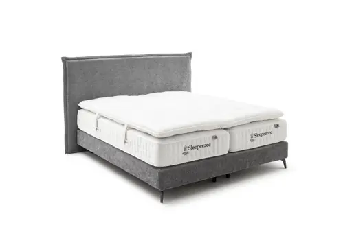 Boxspringbett Contur 2700 - Liegefläche ca. 180x200 cm, Stoff, Grau