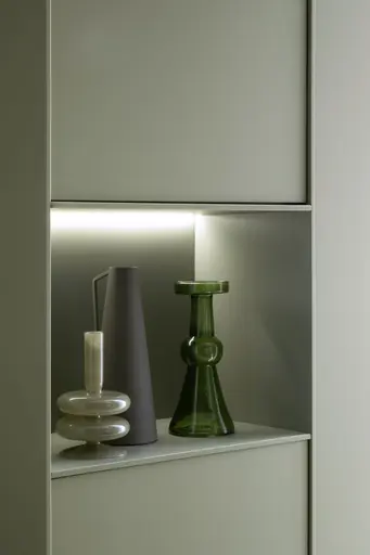 Highboard Casello - BHT ca. 107x180x38 cm, Lack Matt, Schilfgrün