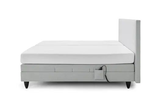 Boxspringbett - Liegefläche ca. 180x200cm, Stoff, Grau