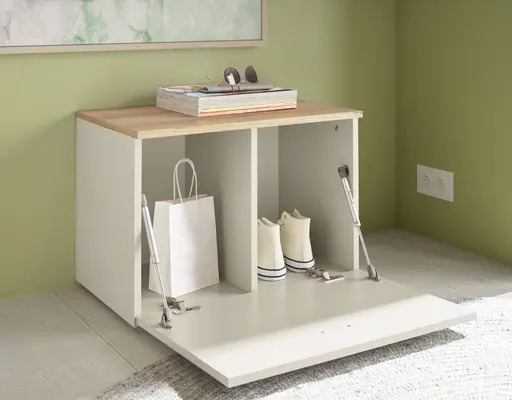 Schuhbank - B ca. 60 cm, Kaschmir, Evoke Eiche Nachbildung