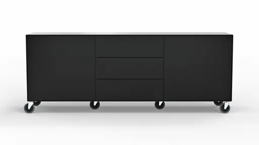 Sideboard Edge - Lack, Schwarz