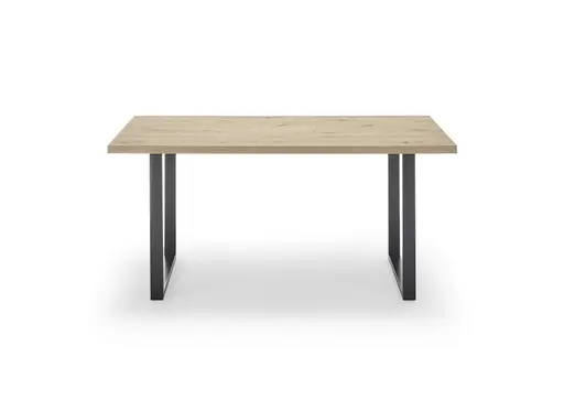 Esstisch - LB ca. 140x90 cm, Eiche Nachbildung, Schwarz