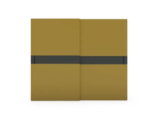 Schiebetürenschrank Loretto - B ca. 280 cm, Lack matt, Safrangelb