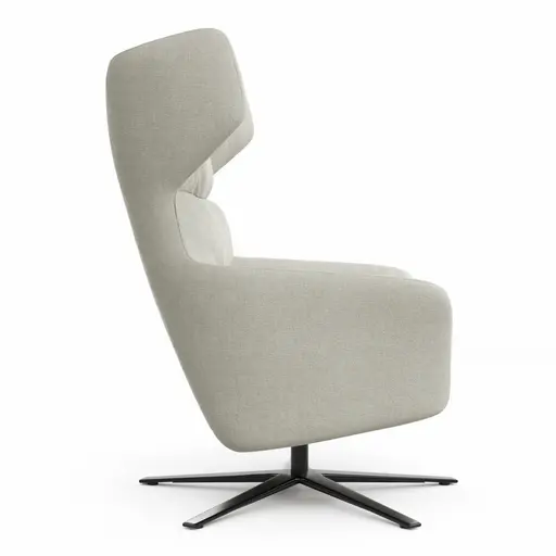 Drehsessel Houston Relax - Größe M, inkl. Relaxfunktion + Gasdruckfeder, Stoff, Natur