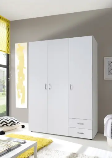 Drehtürenschrank- B ca. 120 cm, Weiß