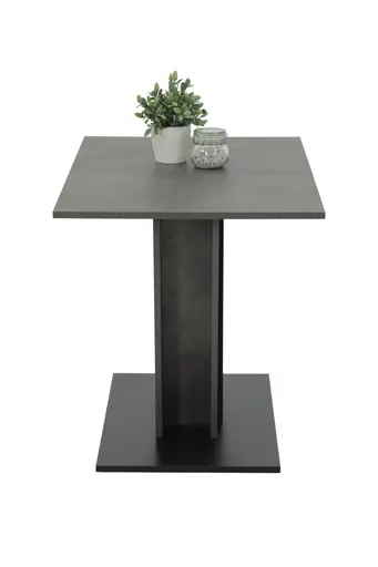 Esstisch - LB ca. 110x70 cm, Betonoptik, Schwarz