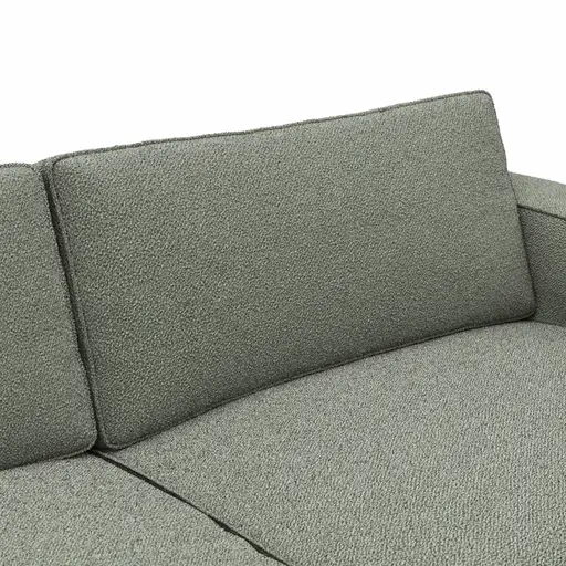 Ecksofa Lilaia - Chaise Longue XL mit 1,5-Sitzer XL rechts, Stoff, Olivgrün