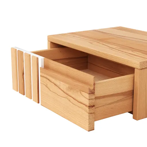  Nachtkonsole Tigris - links, Kernbuche massiv, geölt