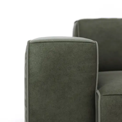 Sofa Elementos - 3 Sitzer, Stoff, Olive