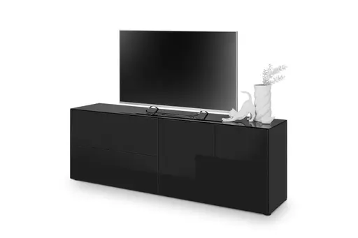 Lowboard - B ca. 181 cm, Schwarz