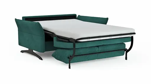 Sofa Melida - 2-Sitzer inkl. Schlaffunktion, Stoff, Smaragd