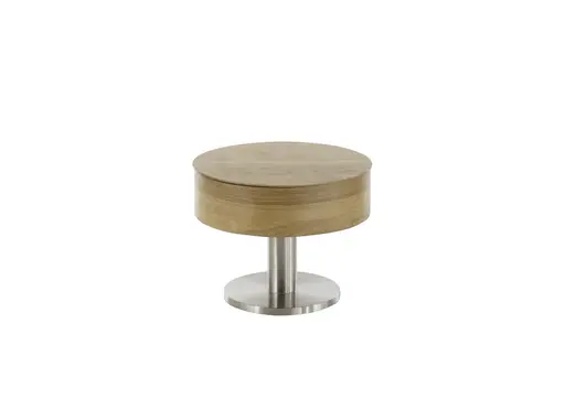 Couchtisch - höhenverstellbar, LBH ca. 60x60x47 cm, Asteiche Furnier