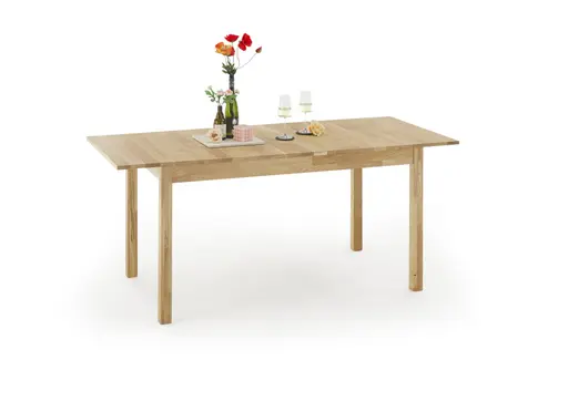 Esstisch- LB ca. 140-180x80 cm, Ausziehbar, Eiche, Massiv, Geölt