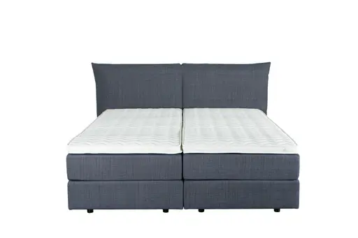 Boxspringbett Hatu - Liegefläche ca. 180x200 cm, Stoff, Blau
