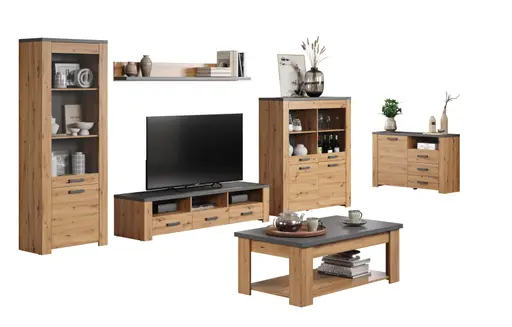 Wandboard - Eiche Dekor, Graphit