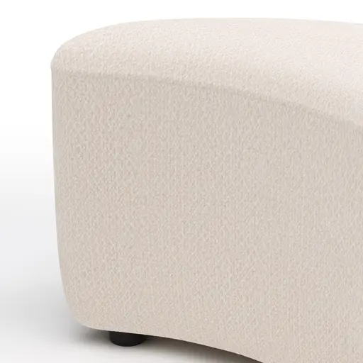 Anstellhocker Karasu - Stoff, Creme