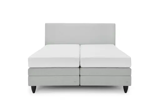Boxspringbett - Liegefläche ca. 180x200cm, Stoff, Grau