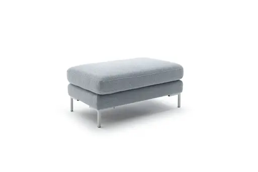Hocker Solano - LB ca. 90x60 cm, Stoff, Hellblau