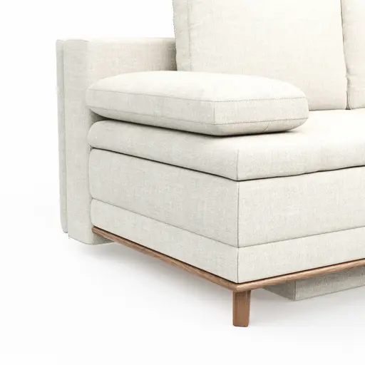 Sofa Lakeville 2 - 2-Sitzer inkl. Schlaffunktion mit Bettkasten, Stoff, Natur