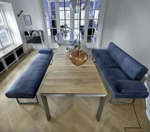 Bank Tarent - BT ca. 200x55 cm, Leder, Blau